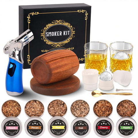Fitbuter Whiskey Smoker Kit with torch for at-home smoked cocktails.