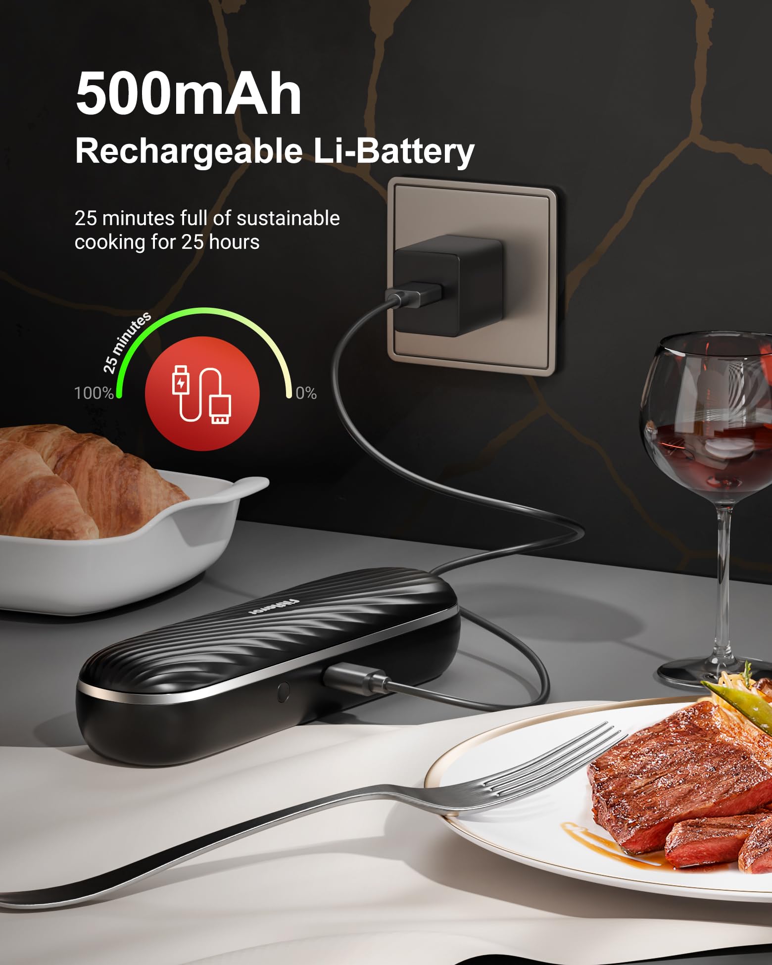 Fitflavor thermometer offers ±1.8°F accuracy and USDA presets.
