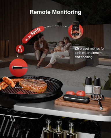 Fitflavor app view showing remote monitoring at 500ft range.