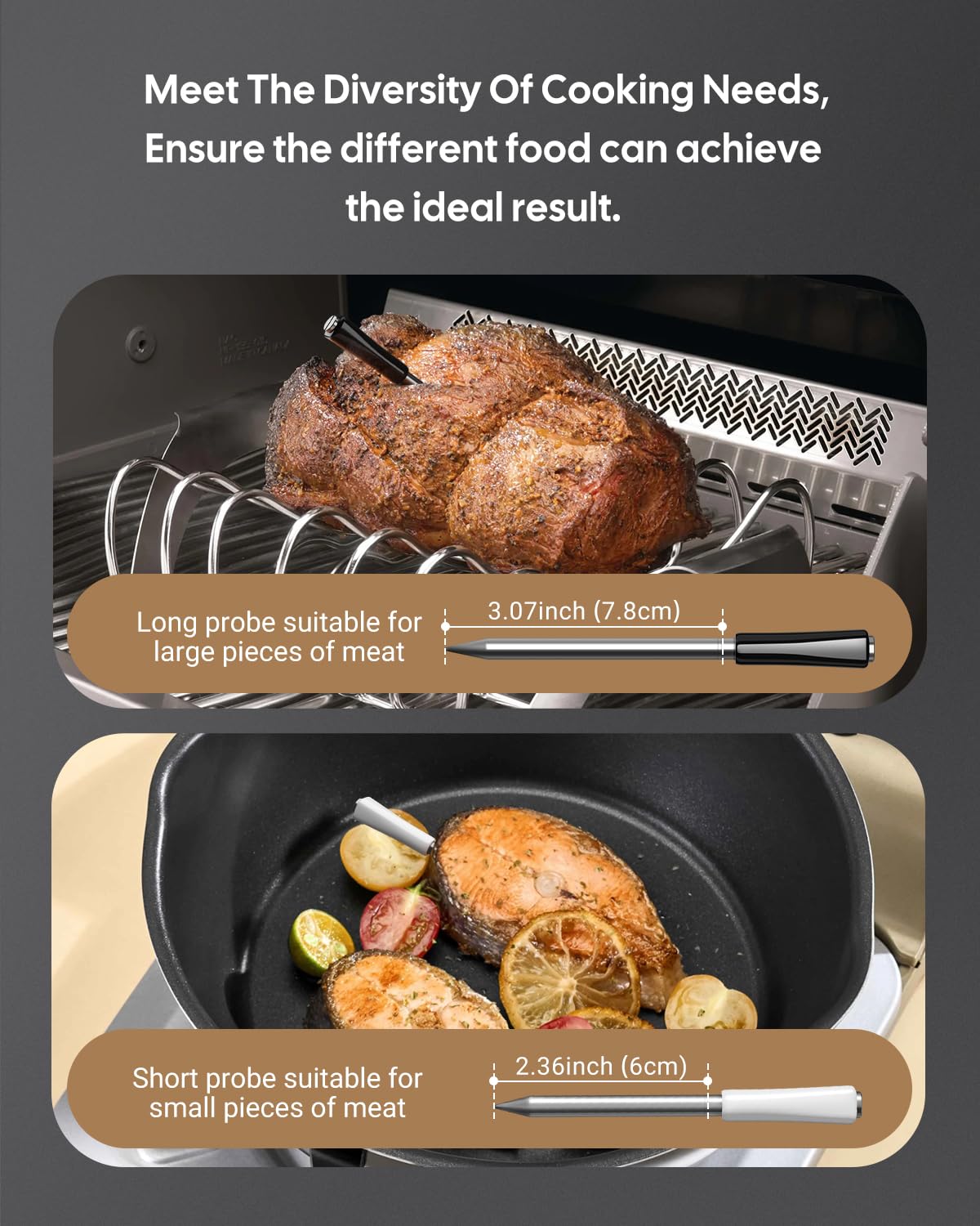 Fitflavor thermometer magnet and stand for convenient placement