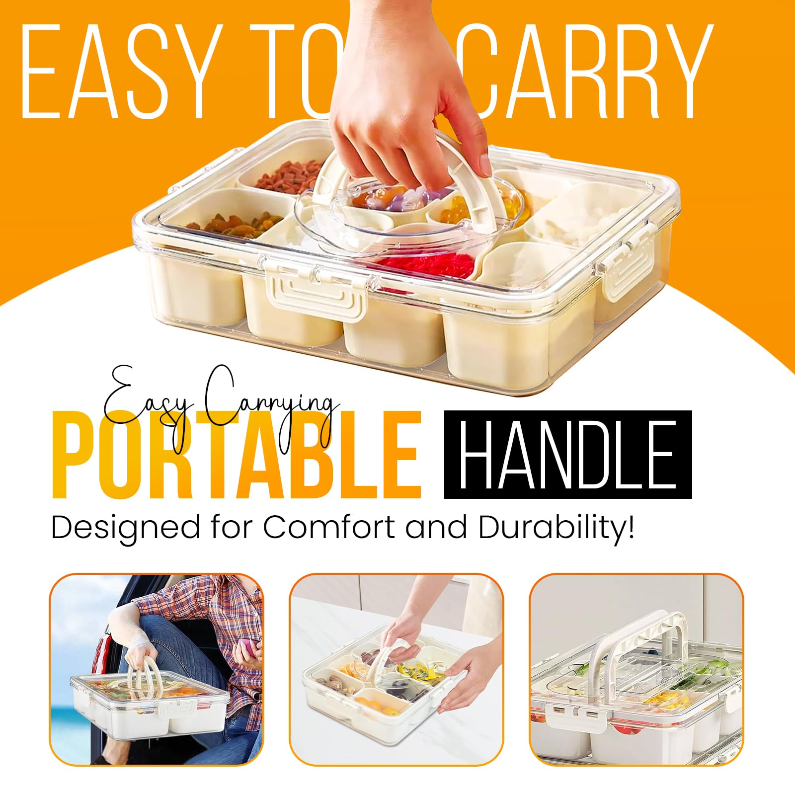 Five Skies Snackle Box used for snacks, fruits, and vegetables during outings