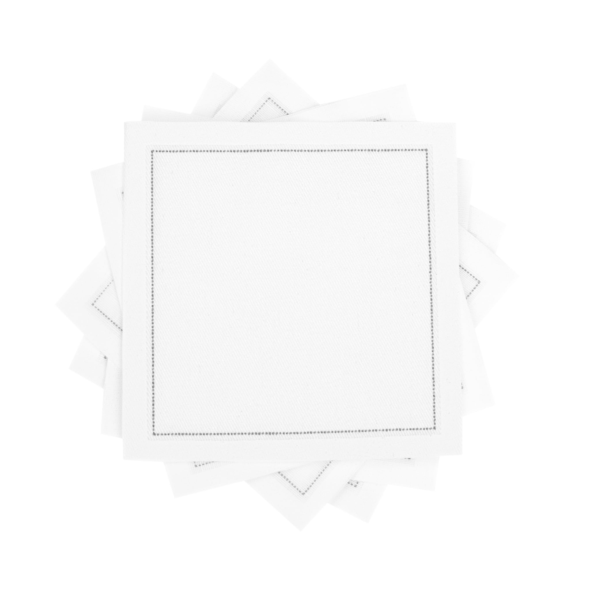 FIVE STAR NAPKINS white cotton napkins 50-pack for elegant event setting