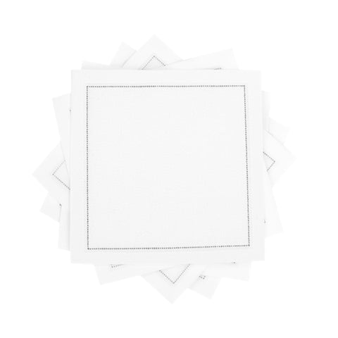 FIVE STAR NAPKINS white cotton napkins 50-pack for elegant event setting