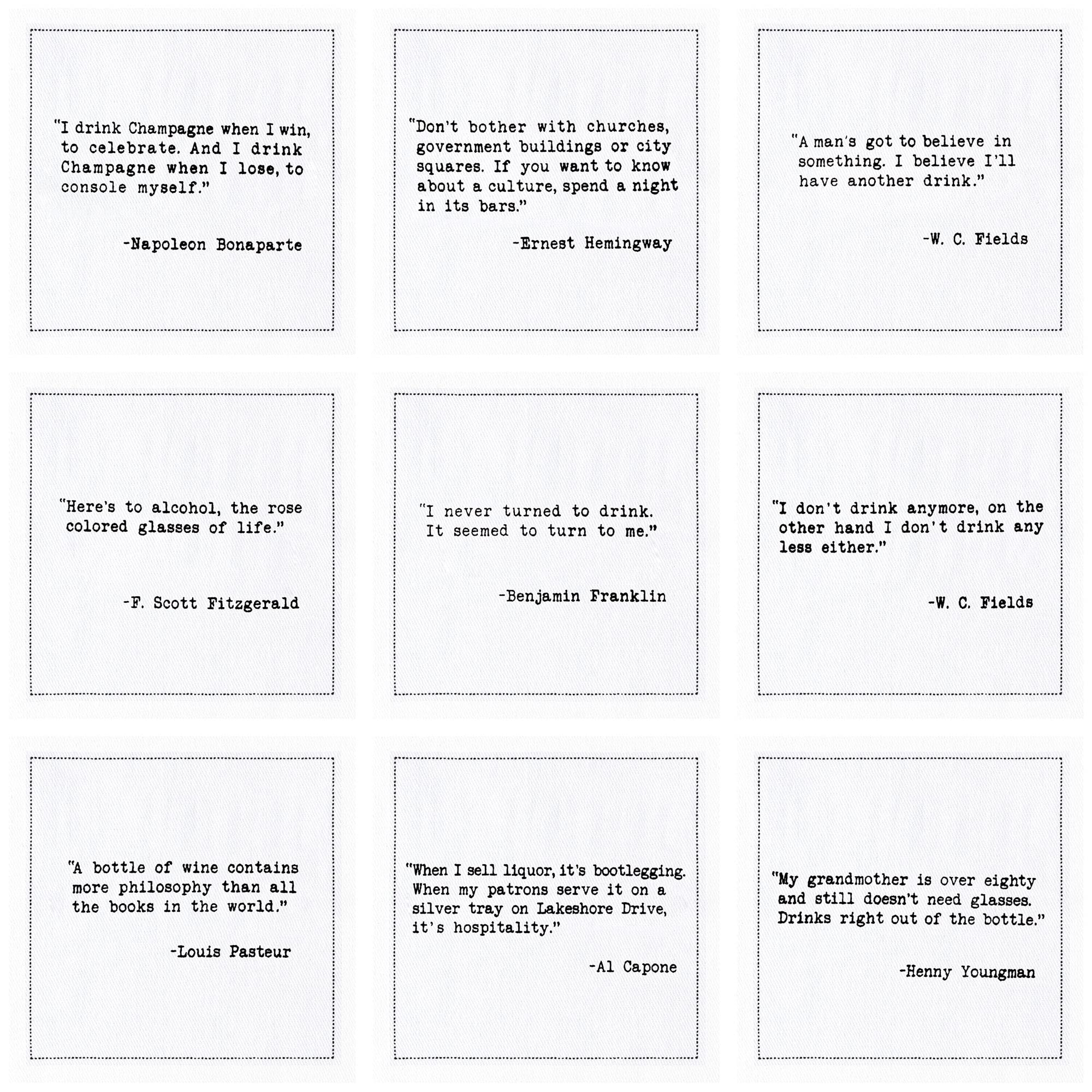 Five Star Napkins witty bar quotes napkins, perfect for parties and casual gatherings.
