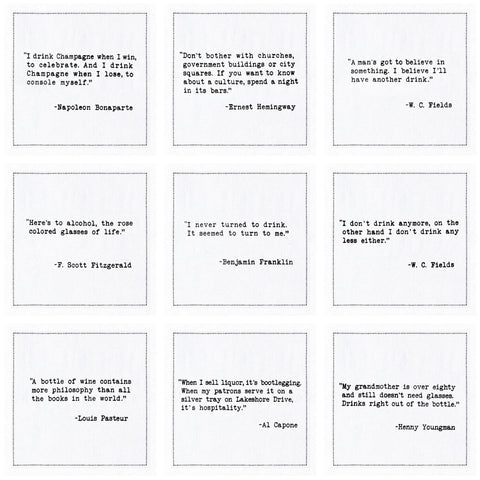 Five Star Napkins witty bar quotes napkins, perfect for parties and casual gatherings.