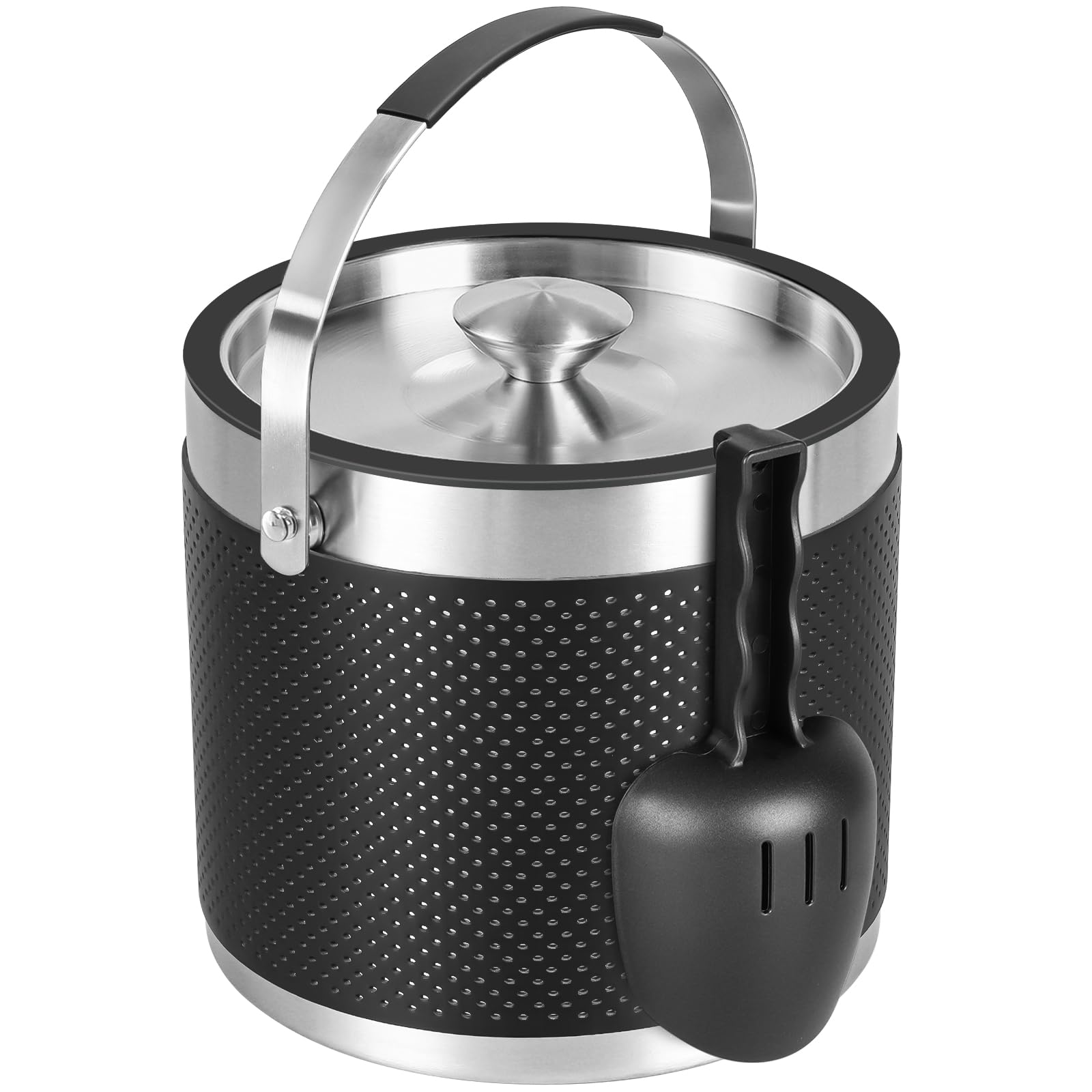 FiveHome double-wall ice bucket keeps drinks chill and condensation-free.