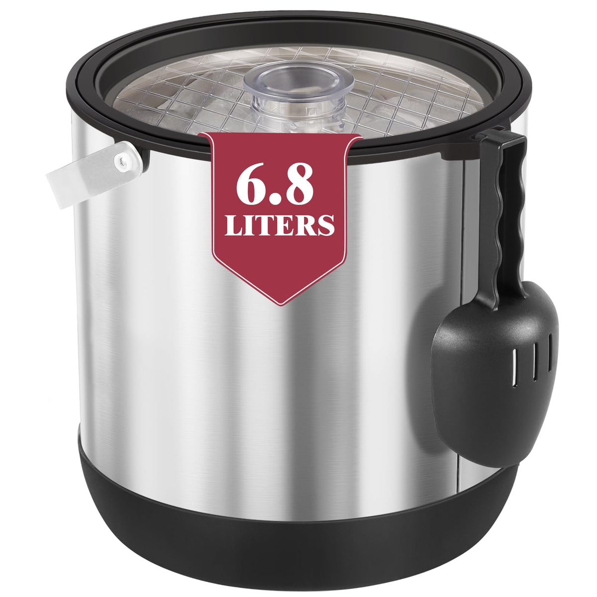 FiveHome ice bucket with lid shows a secure seal for long-lasting chill during gatherings