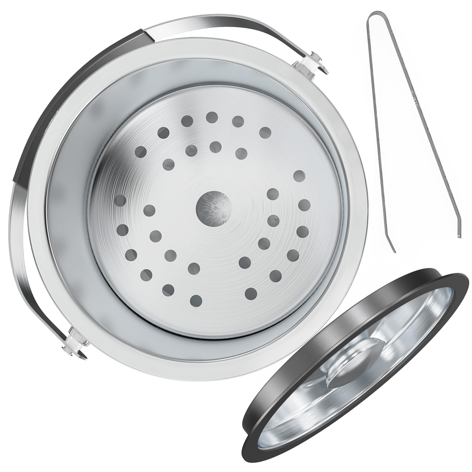 FiveHome double-wall stainless steel ice bucket prevents sweating and preserves chill.