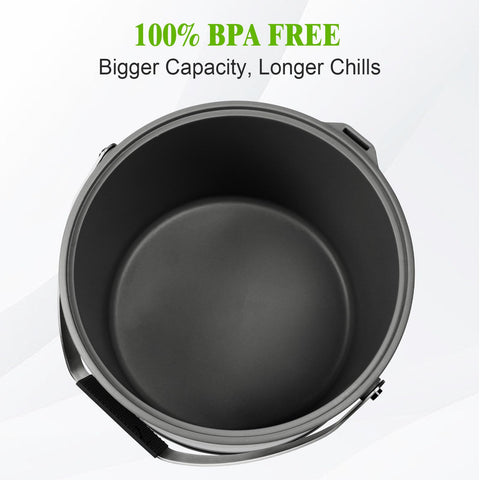 FiveHome ice bucket BPA-free materials suitable for indoor outdoor use.