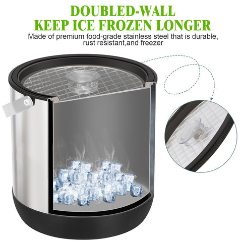 Large 6.8L capacity FiveHome ice bucket ready for big crowds
