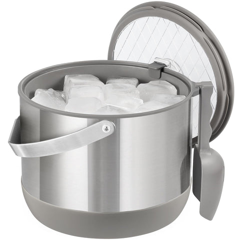 FiveHome ice bucket with transparent lid enables quick content visibility