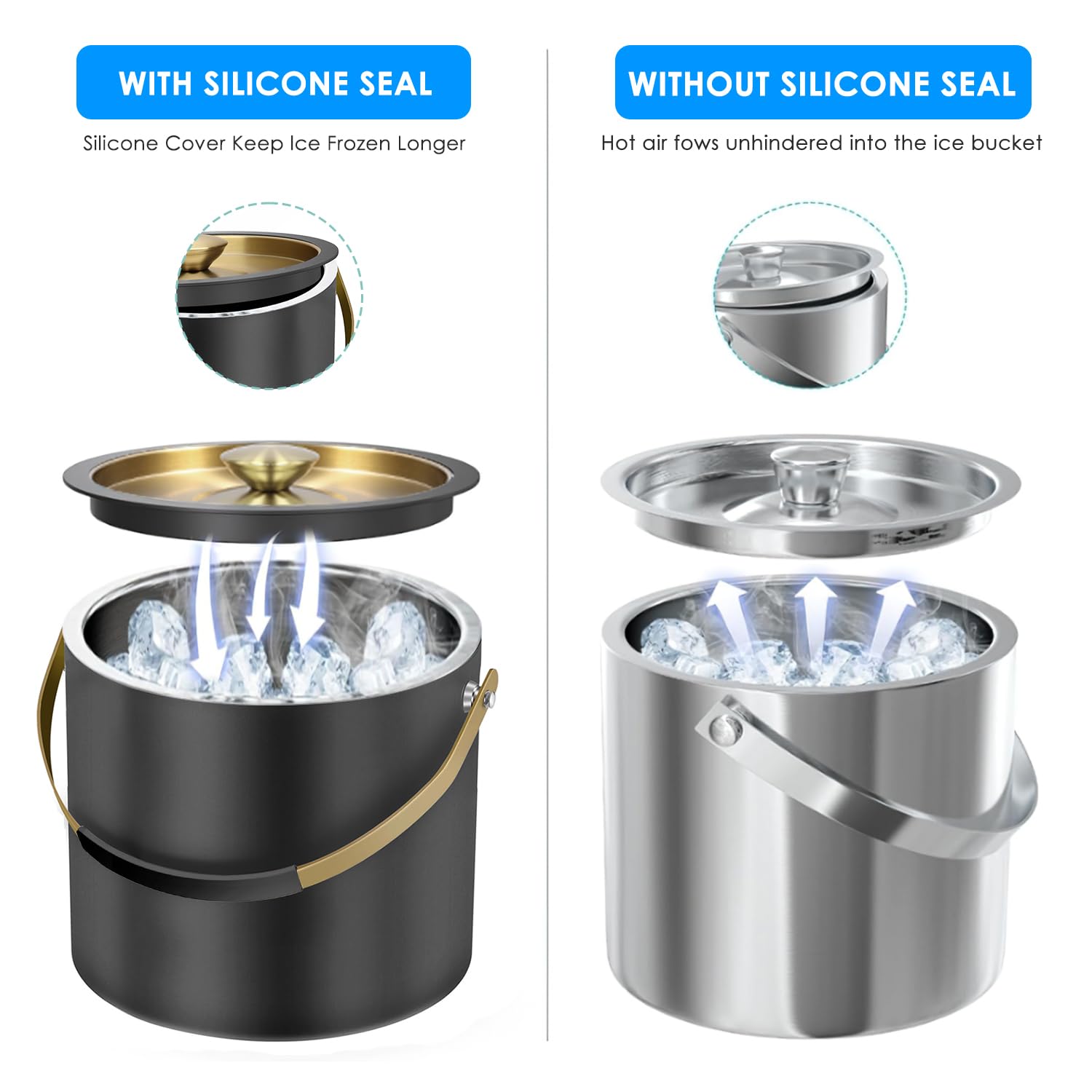 FiveHome included ice strainer and scoop make serving ice clean and efficient.