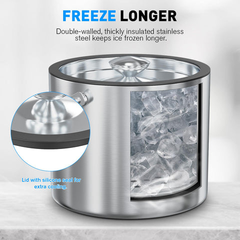 FiveHome stainless steel ice tongs ensure clean, quick ice transfer.