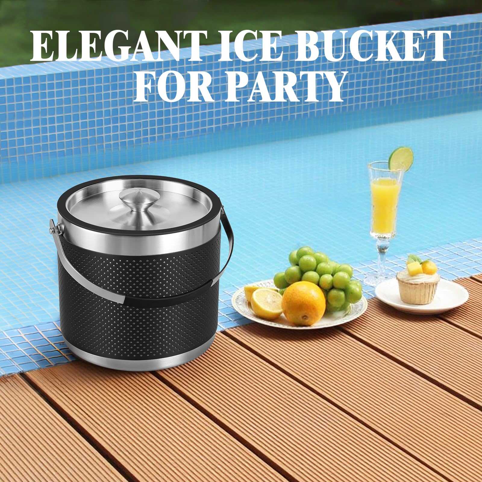 FiveHome party-ready ice bucket ideal for cocktails, picnics, and BBQs.