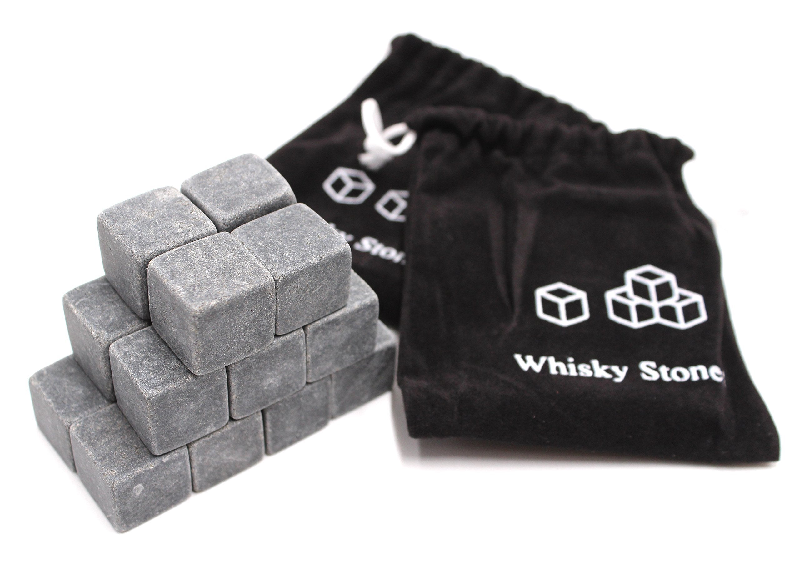 FIVOENDAR Grey soapstone chilling rocks are freezer-ready for quick use.