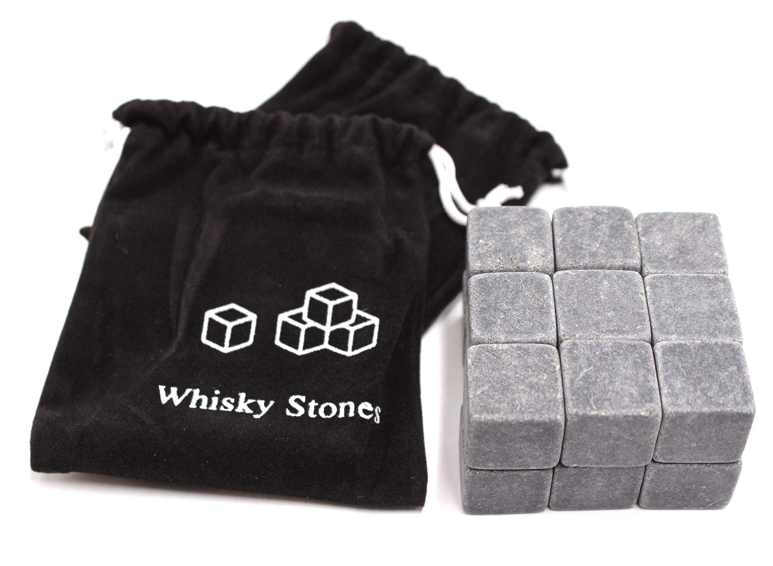 FIVOENDAR Pure Soapstone Chilling Rocks collection preserves flavor while cooling drinks.