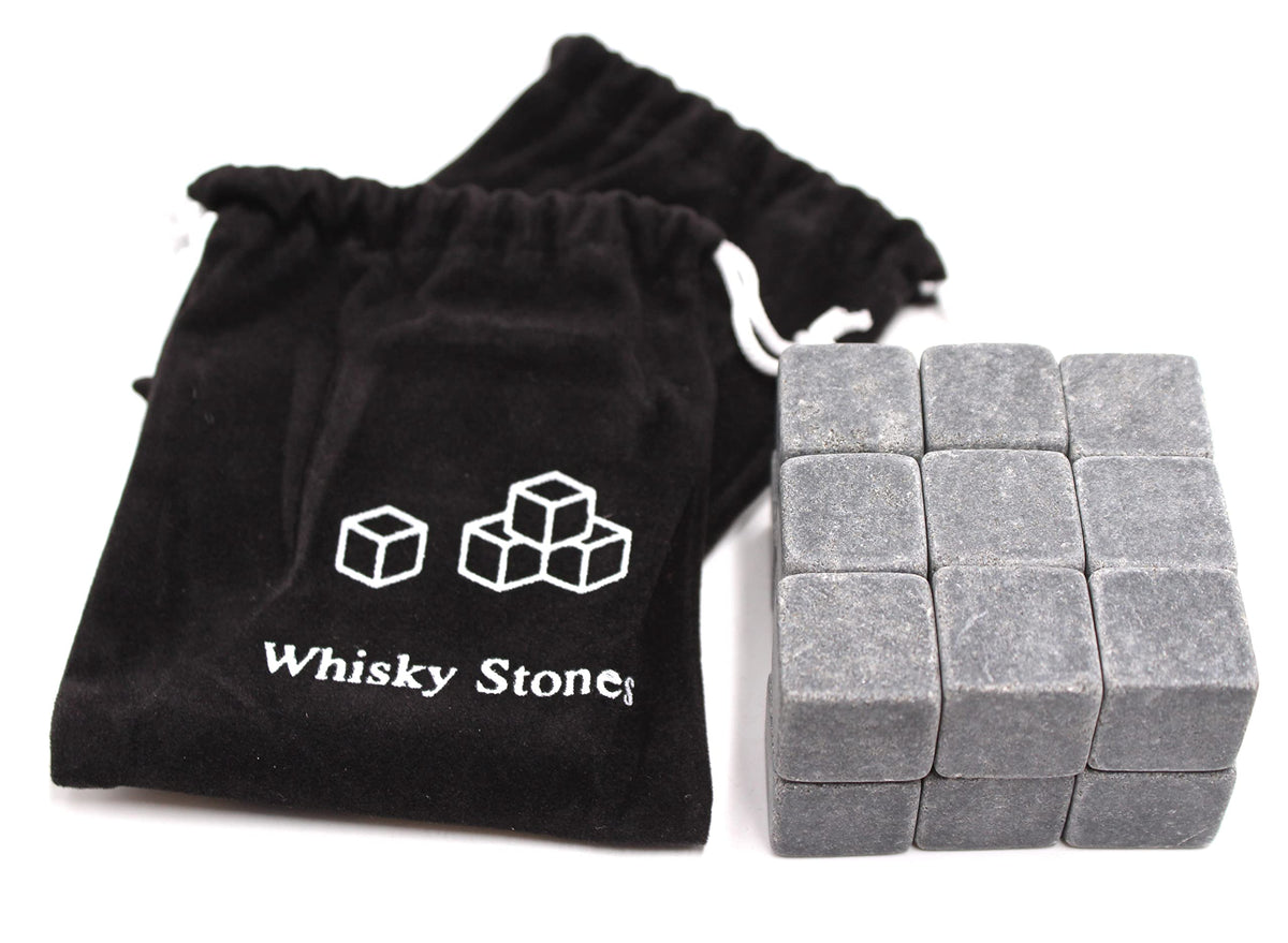 FIVOENDAR Pure Soapstone Chilling Rocks collection preserves flavor while cooling drinks.