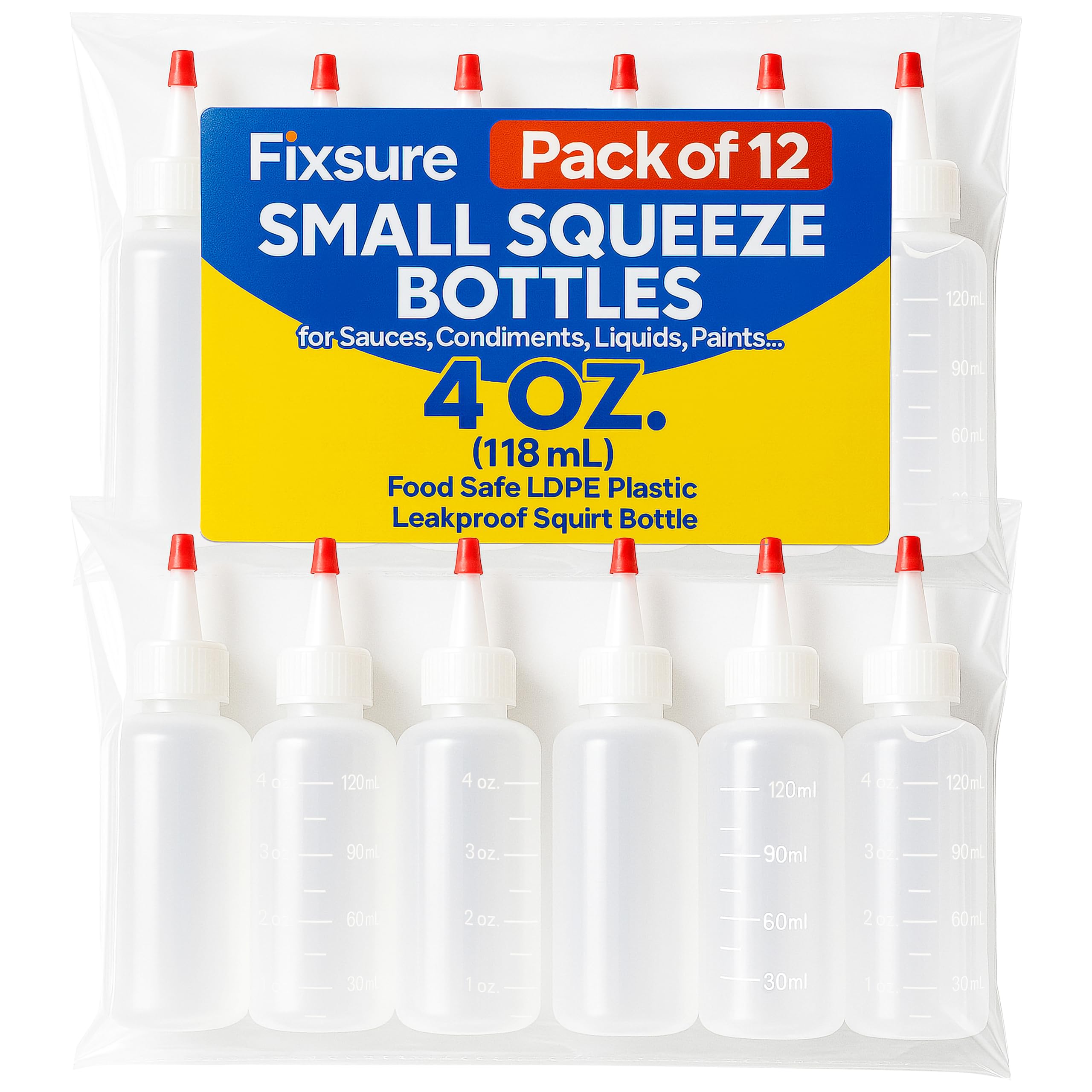 FIXSURE Boston Round 4 oz bottle with transparent body for easy content visibility and precise dispensing.