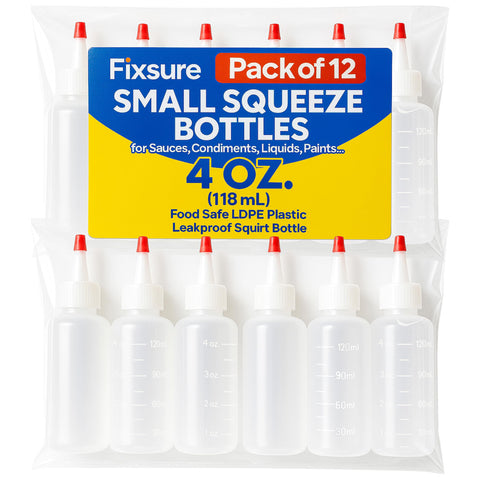 FIXSURE Boston Round 4 oz bottle with transparent body for easy content visibility and precise dispensing.