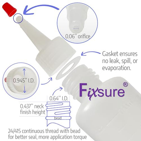FIXSURE cap-alignment feature helps users seal tightly without spills.