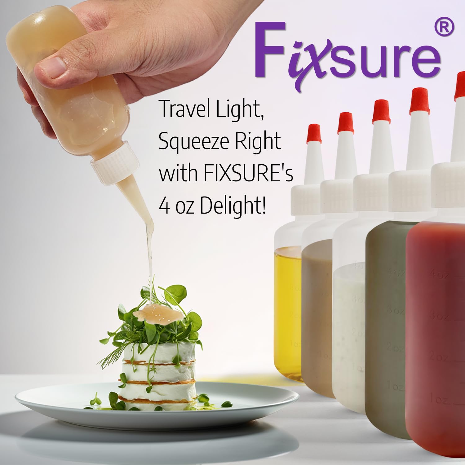 FIXSURE red tip cap makes dispensing easy to spot.