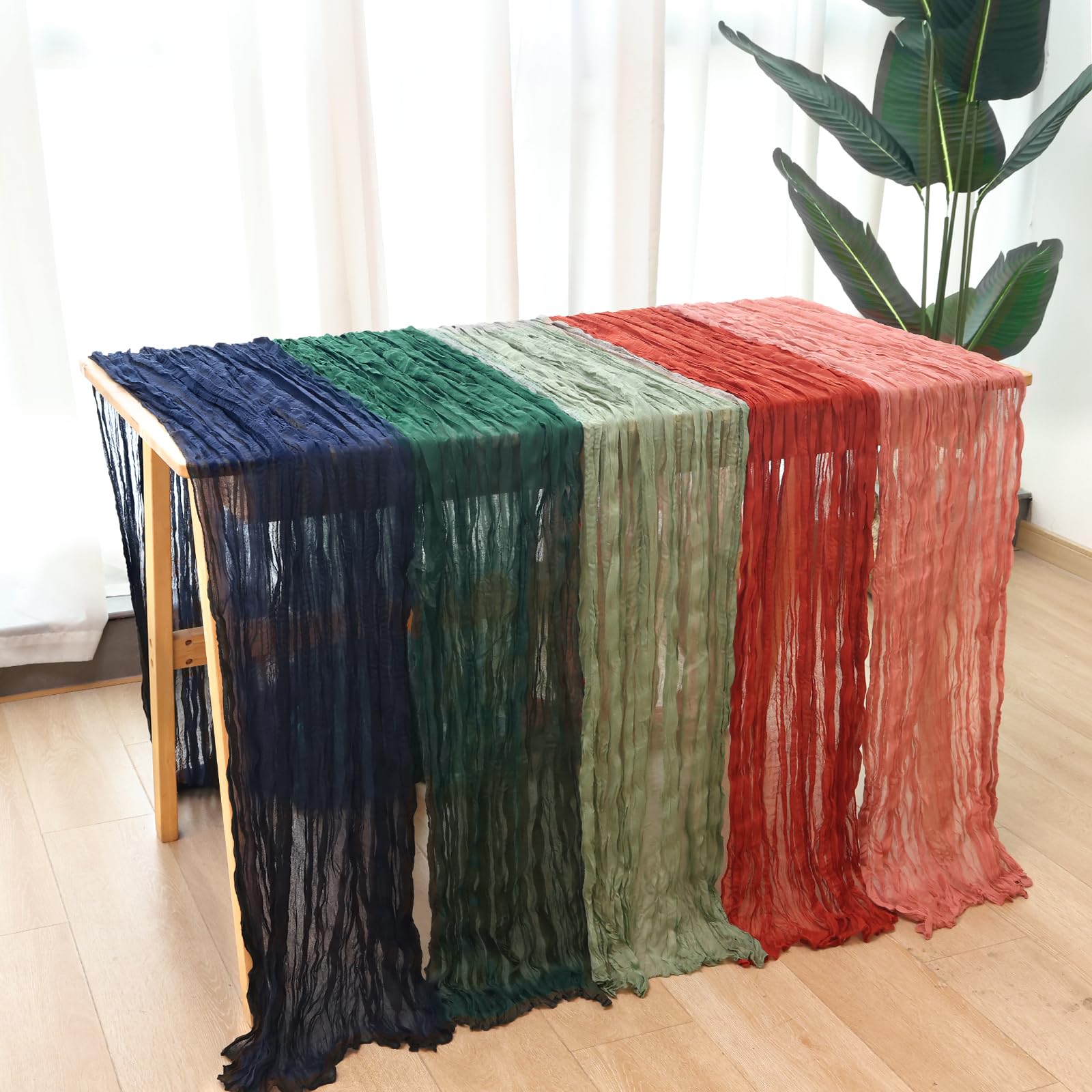 Fixwal backdrop-curtain gauze runner doubles as versatile party decor