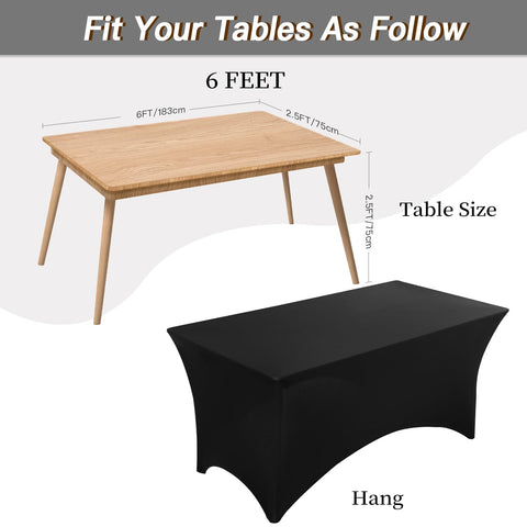 Fixwal black table cover elevates event tables with a clean backdrop
