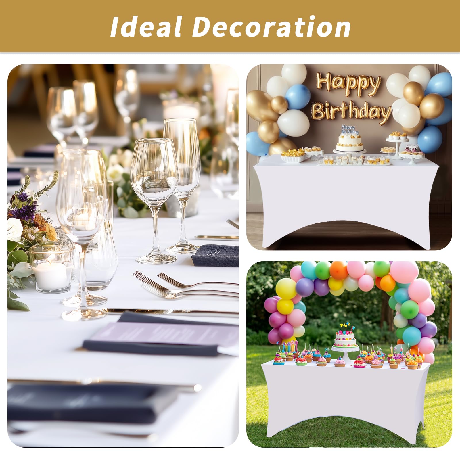 Fixwal easy care tablecloth cleans easily and dries flat after use.