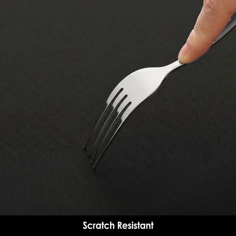 Fixwal tablecloth protecting table from dust and scratches.