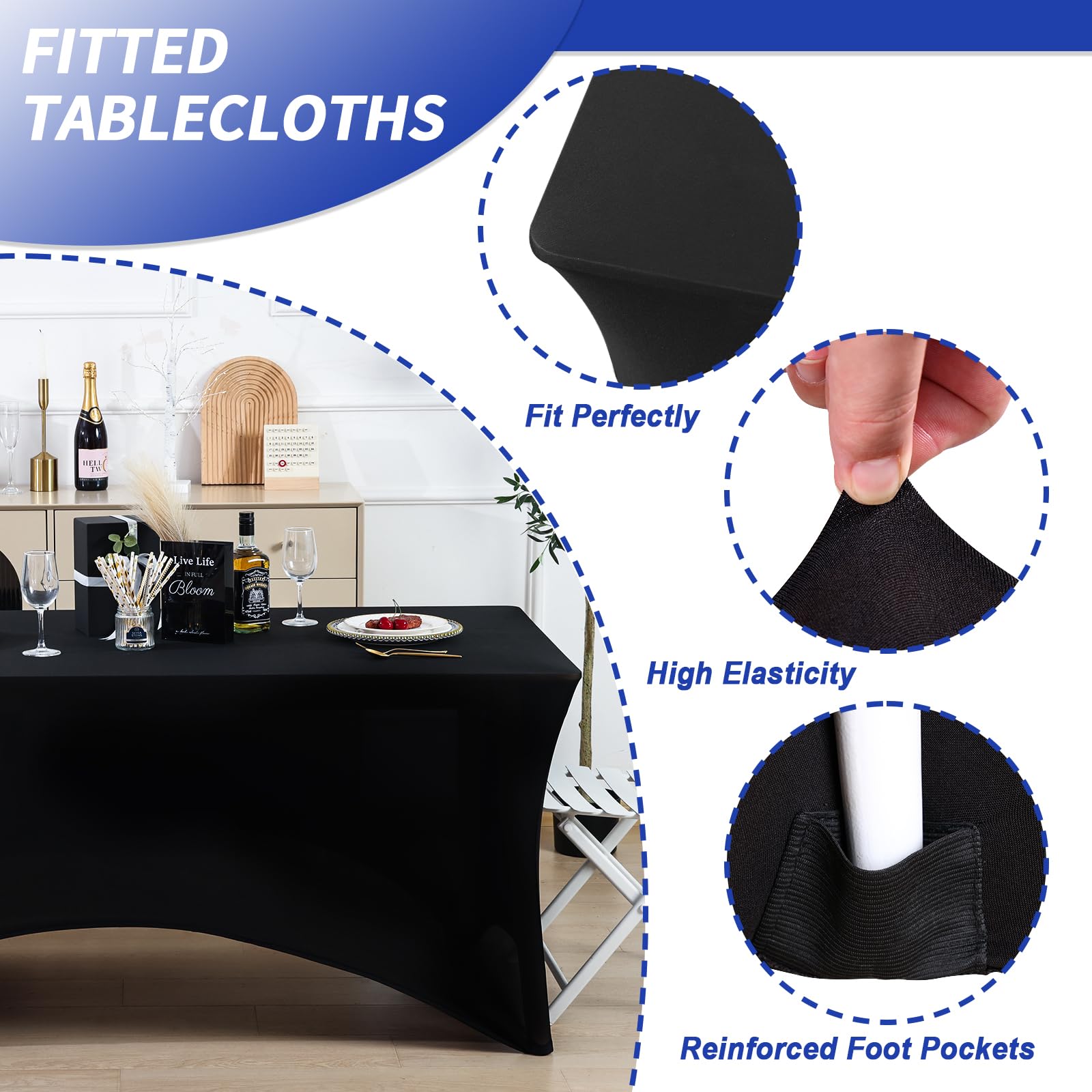 Fixwal stretch fabric close-up showing elasticity for snug, wrinkle-free fit.
