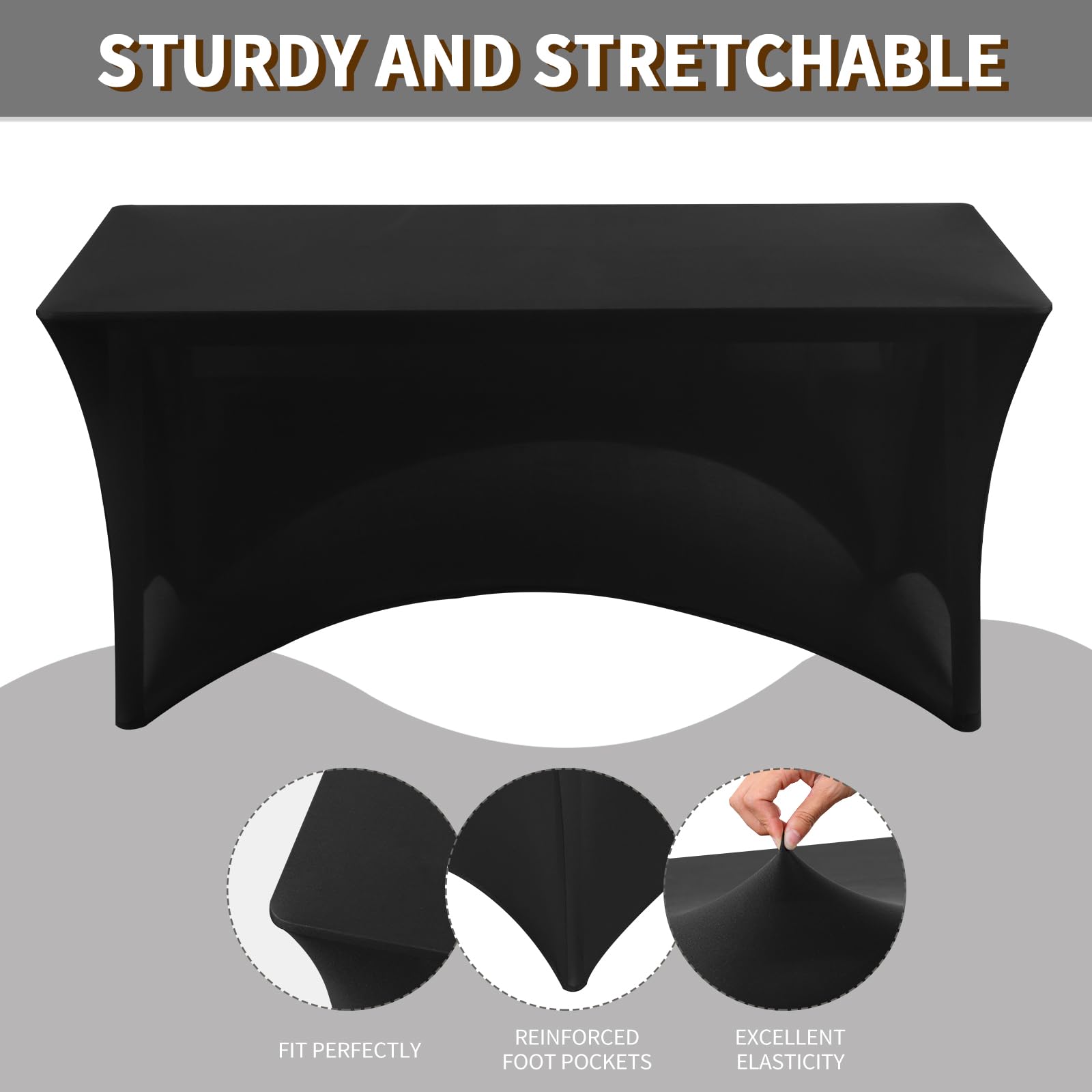 Close-up of Fixwal stretch spandex fabric showing wrinkle resistance and flexibility.