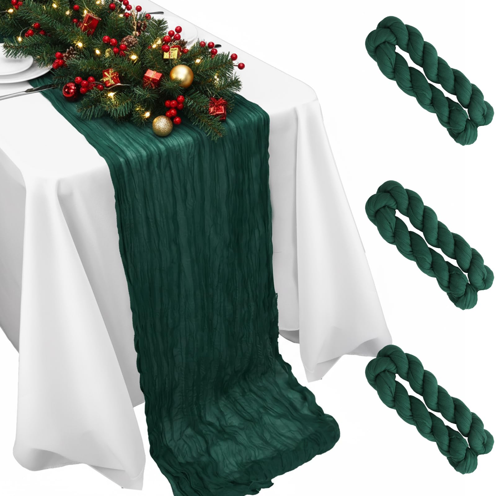Fixwal wedding table runner pleated adds refined texture to guest tables