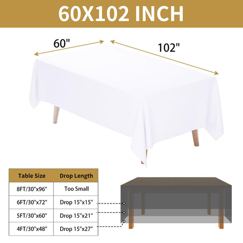 Fade-resistant Fixwal white tablecloth maintains vibrant color after multiple washes.