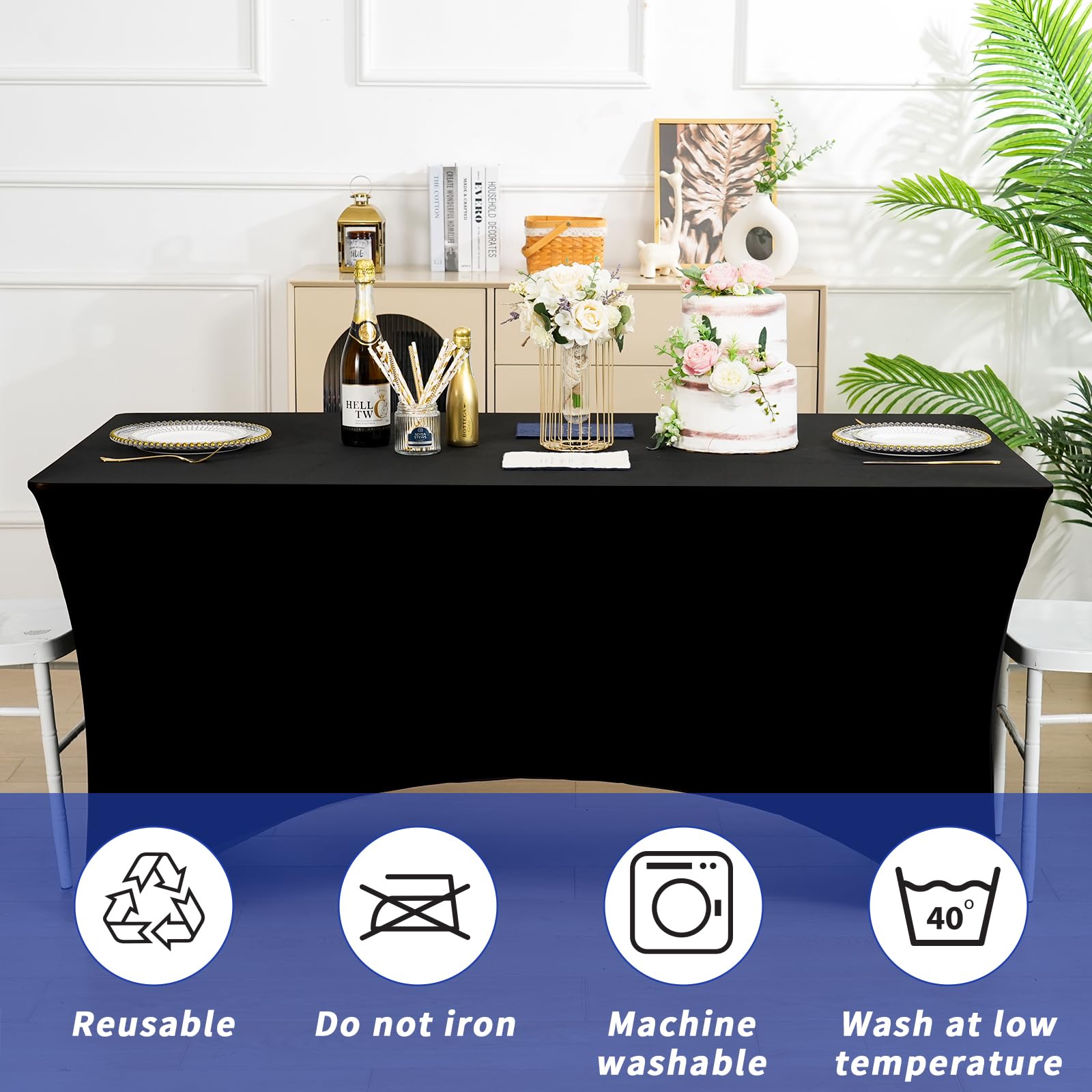 Fixwal wrinkle-free look after placement for a polished event presentation.