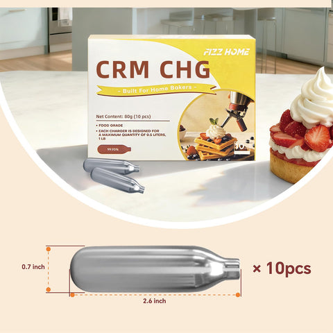 Fizzhome cream dispensing bottle in action supports fluffy topping.