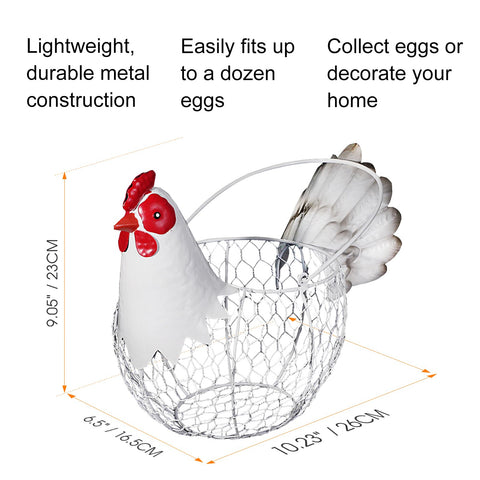 FJAXLJGYP chicken wire basket ideal for eggs and small produce.
