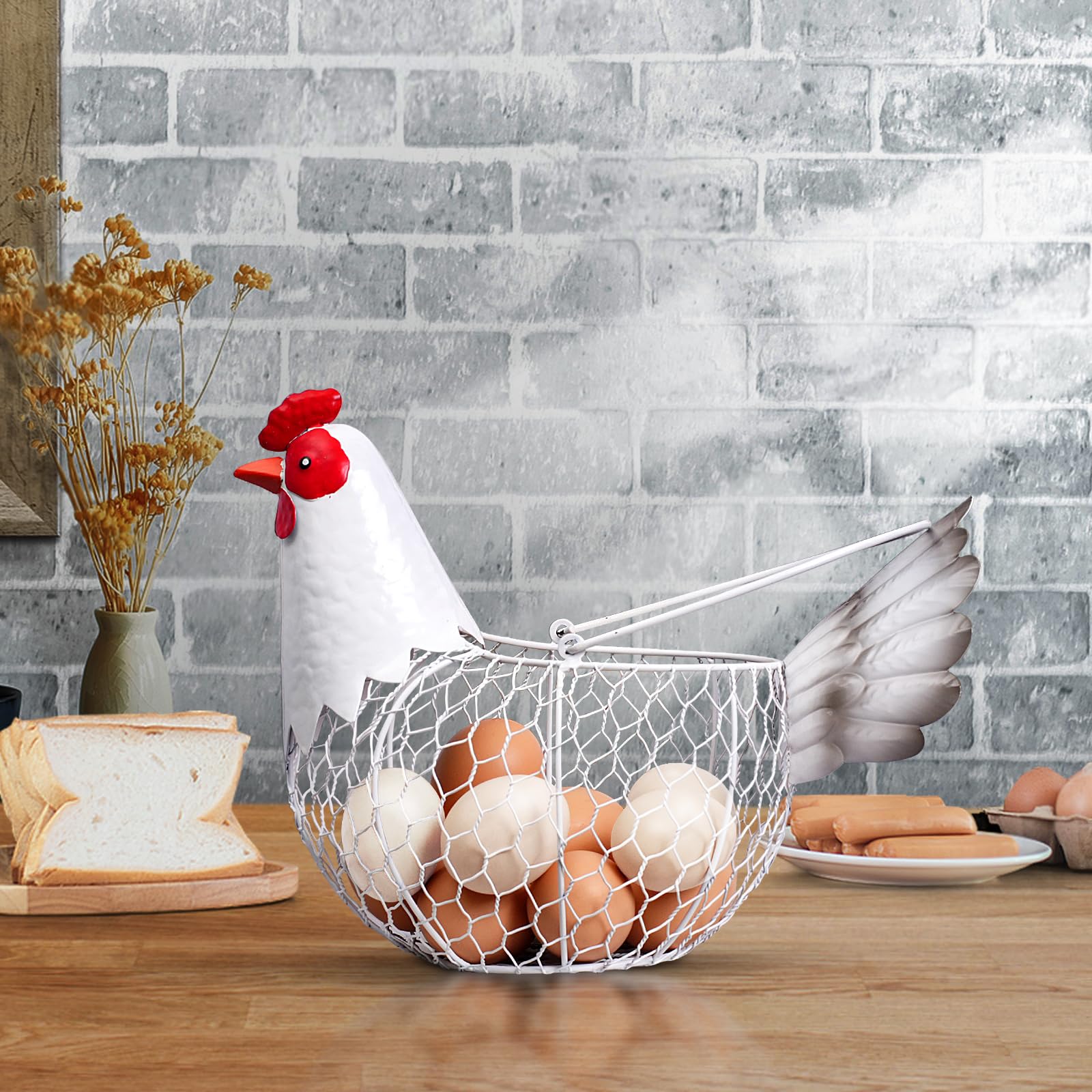 FJAXLJGYP decorative basket doubles as mail and produce organizer.