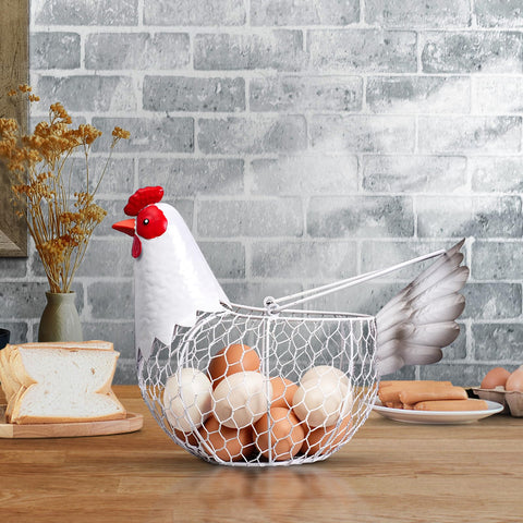 FJAXLJGYP decorative basket doubles as mail and produce organizer.