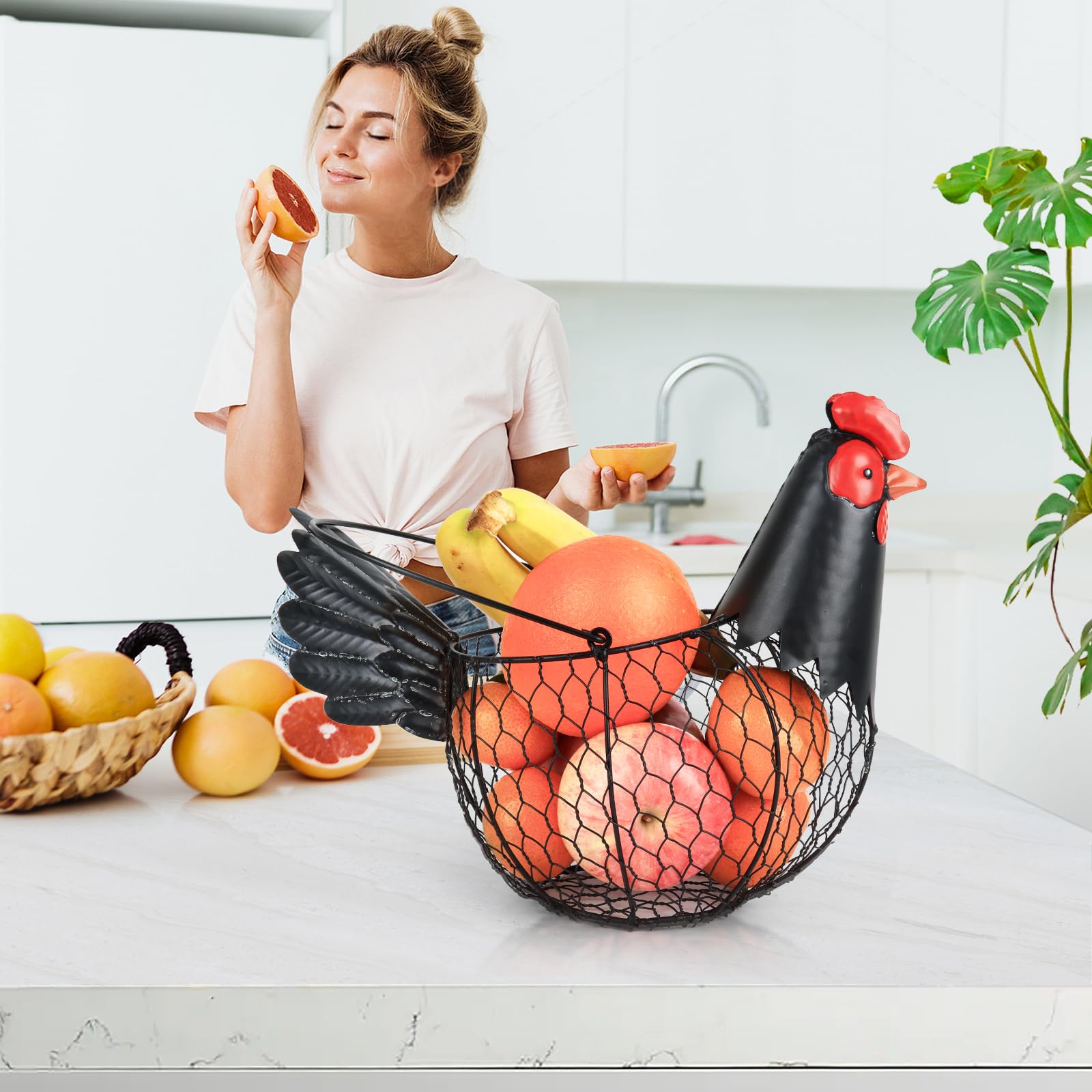 FJAXLJGYP kitchen decor egg basket complements home pantry organization