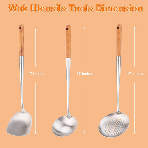 FJNATINH wooden handle emphasizes ergonomic grip during cooking