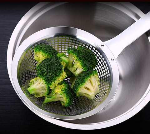 FJNATINH skimmer ladle fryer pasta scoop versatile kitchen tool
