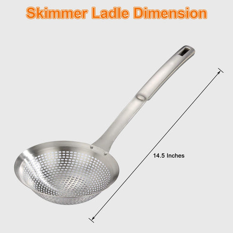 FJNATINH skimmer ladle heat resistant handle for comfortable grip
