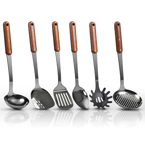 FJNATINH pasta spoon with mirror finish for serving.