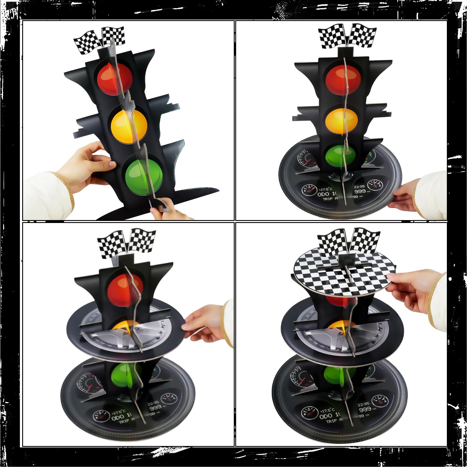 Fjoron cupcake stand assembly-friendly design enables quick setup.