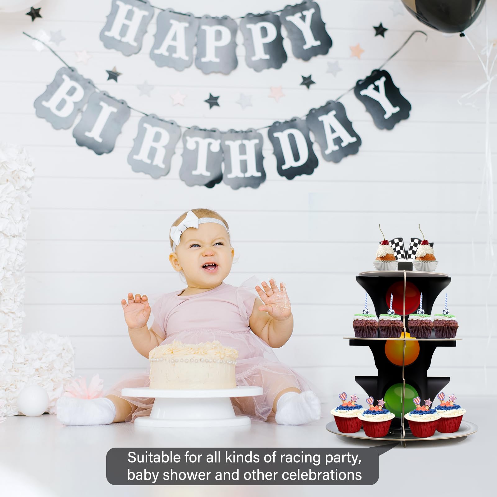 Fjoron race car display serves as a charming centerpiece for gifts and photos.