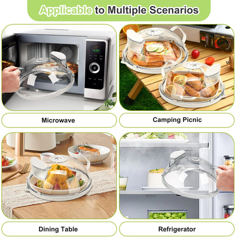Fkprorjv fits most microwaves and plates for versatile use