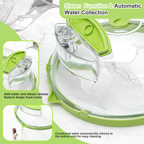 Fkprorjv green kitchen lid guards splatter while preserving aroma.