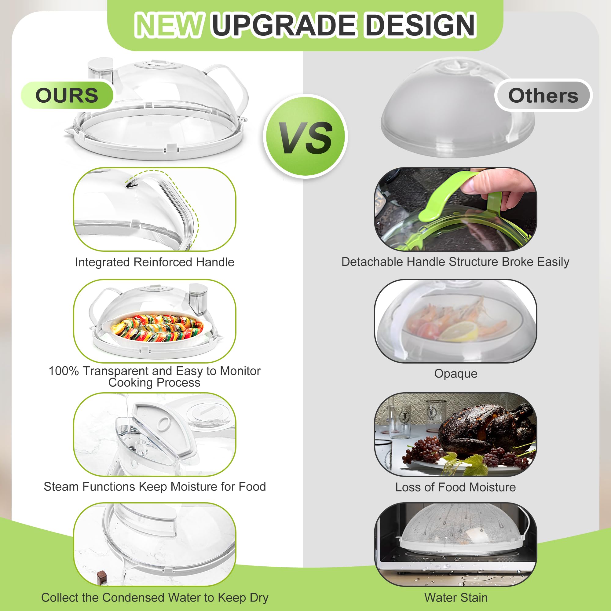 Fkprorjv upgraded reinforced handle offers safe grip during use