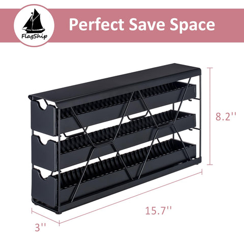 FlagShip black metal pod organizer combines durability with sleek design.