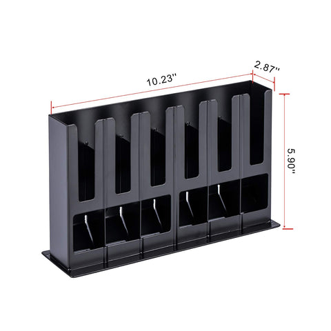 FlagShip stand measures 10.23 by 2.87 by 5.90 inches for 60 capsules.